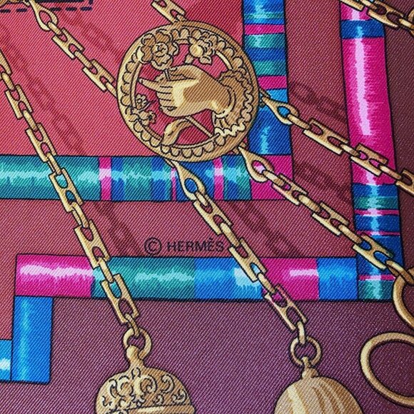 Hermès Petit Main Silk Scarf Carre 90 Red Boxed Authenticated Paris Vintage - Picture 16 of 16